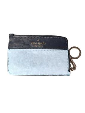 kate spade Two-Tone Zip Card Case Keyring - Navy & Light Blue